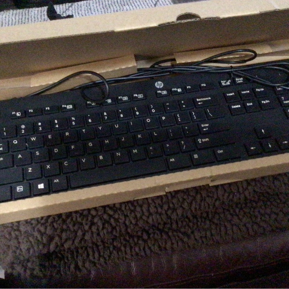 HP Black Wired Keyboard